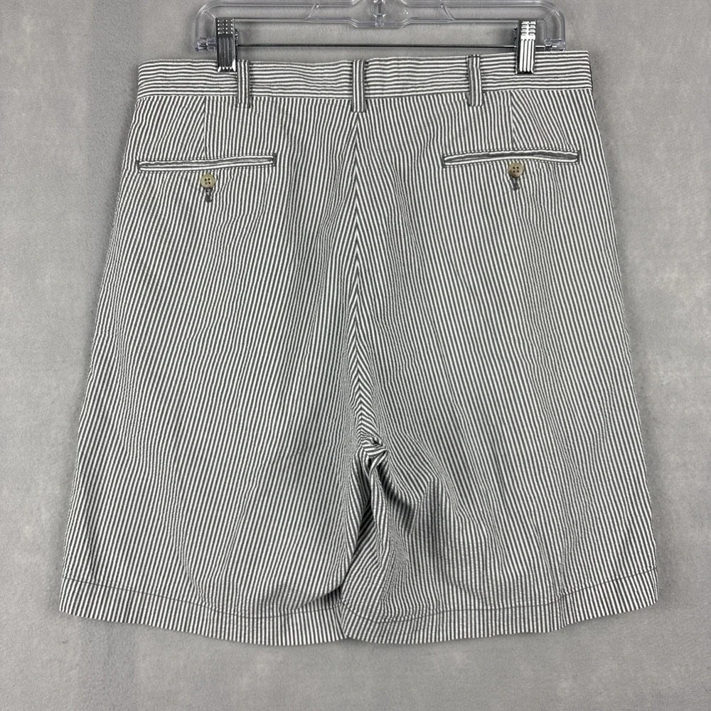 Polo Ralph Lauren Tyler Seersucker Shorts Men’s 33 Gray Striped Double Pleated